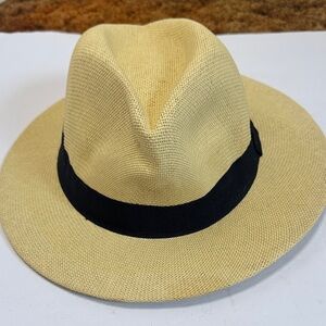 Angela & William Black and Cream Fedora Hat